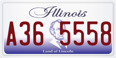 IL license plate A365558