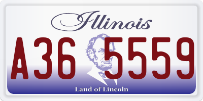 IL license plate A365559