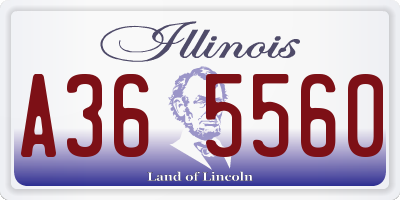 IL license plate A365560