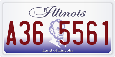 IL license plate A365561