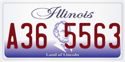 IL license plate A365563