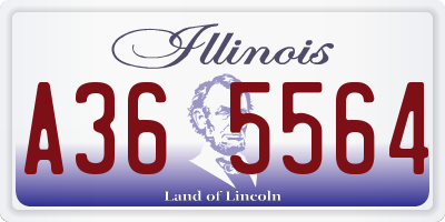 IL license plate A365564