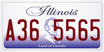 IL license plate A365565