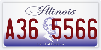 IL license plate A365566