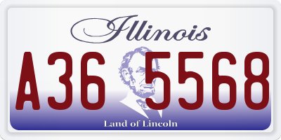 IL license plate A365568