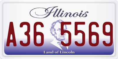 IL license plate A365569