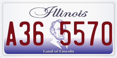 IL license plate A365570