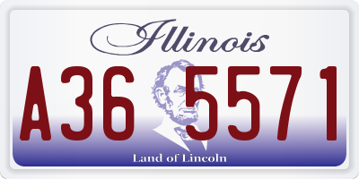 IL license plate A365571