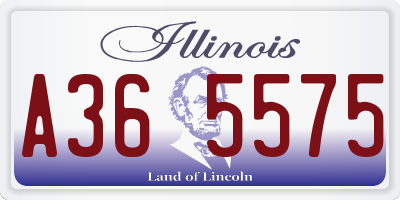 IL license plate A365575