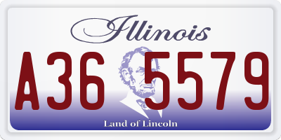 IL license plate A365579