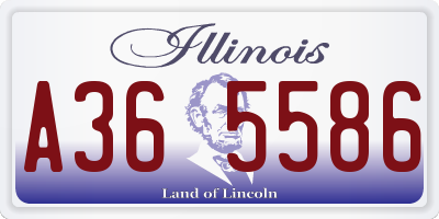 IL license plate A365586