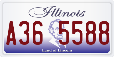IL license plate A365588