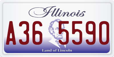 IL license plate A365590