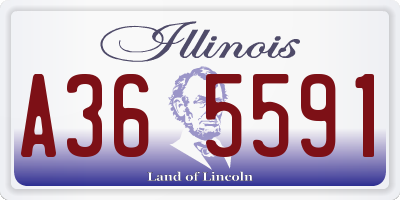 IL license plate A365591