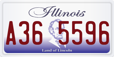 IL license plate A365596