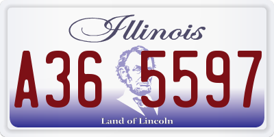 IL license plate A365597