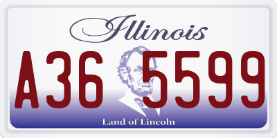 IL license plate A365599