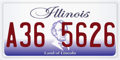 IL license plate A365626