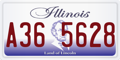 IL license plate A365628