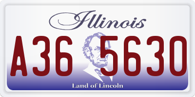 IL license plate A365630