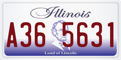 IL license plate A365631