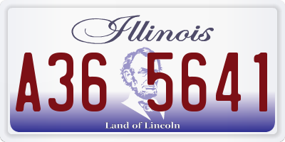 IL license plate A365641