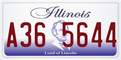 IL license plate A365644