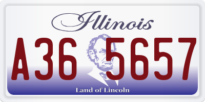 IL license plate A365657