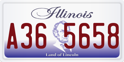 IL license plate A365658