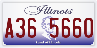 IL license plate A365660