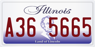 IL license plate A365665