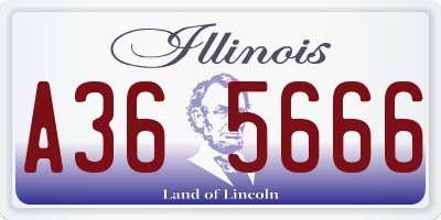IL license plate A365666