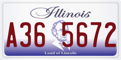IL license plate A365672