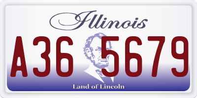 IL license plate A365679