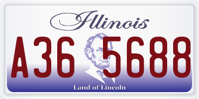IL license plate A365688
