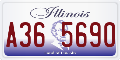 IL license plate A365690