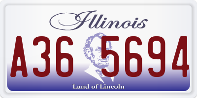 IL license plate A365694
