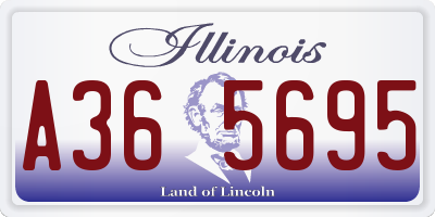 IL license plate A365695