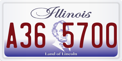 IL license plate A365700