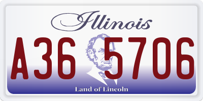 IL license plate A365706