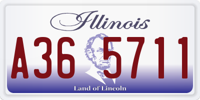 IL license plate A365711