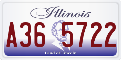 IL license plate A365722