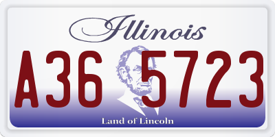 IL license plate A365723