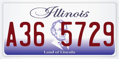 IL license plate A365729