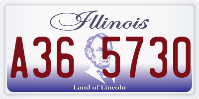 IL license plate A365730