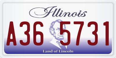 IL license plate A365731