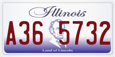 IL license plate A365732
