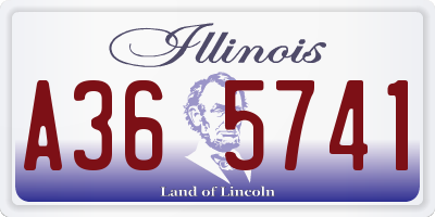 IL license plate A365741
