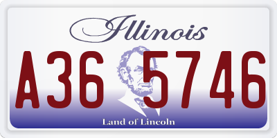 IL license plate A365746