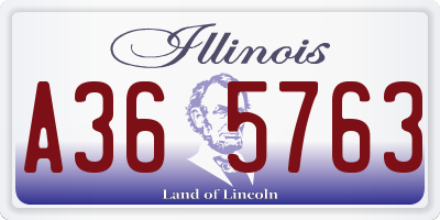 IL license plate A365763